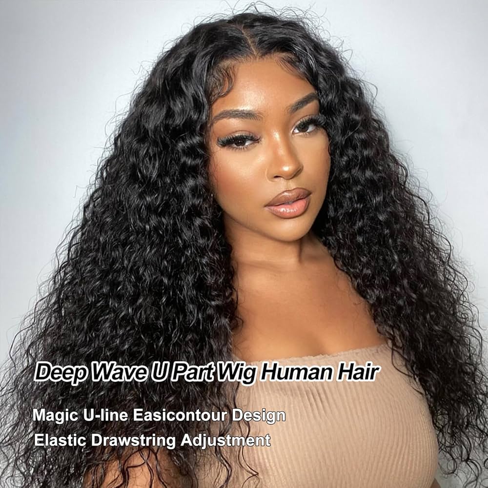 Brazilian Deep Wave U-Part Wig